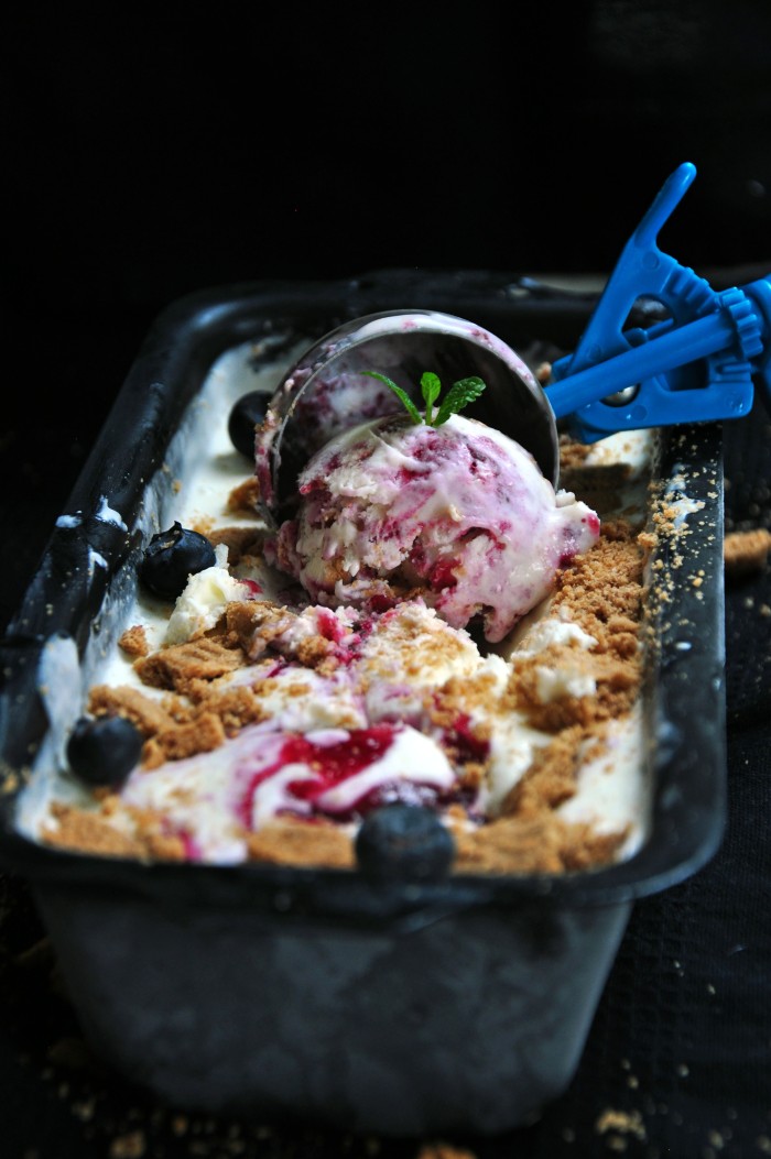 Best Ever Blueberry Cheesecake Ice Cream (Cheat)